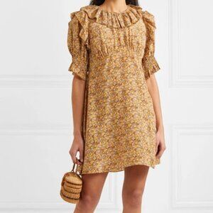 Dôen Baudoin Silk Ruffle Dress